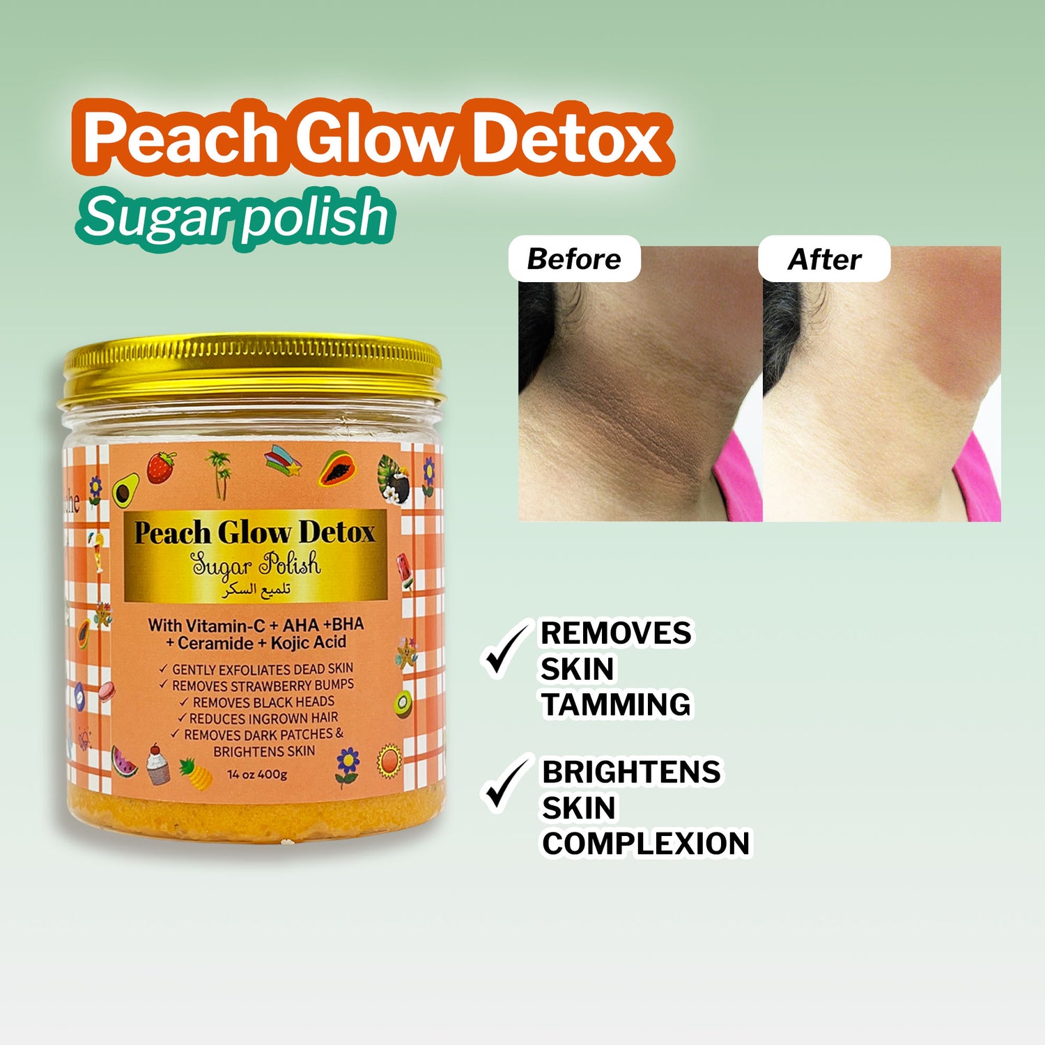 Peach Glow Detox Sugar Scrub