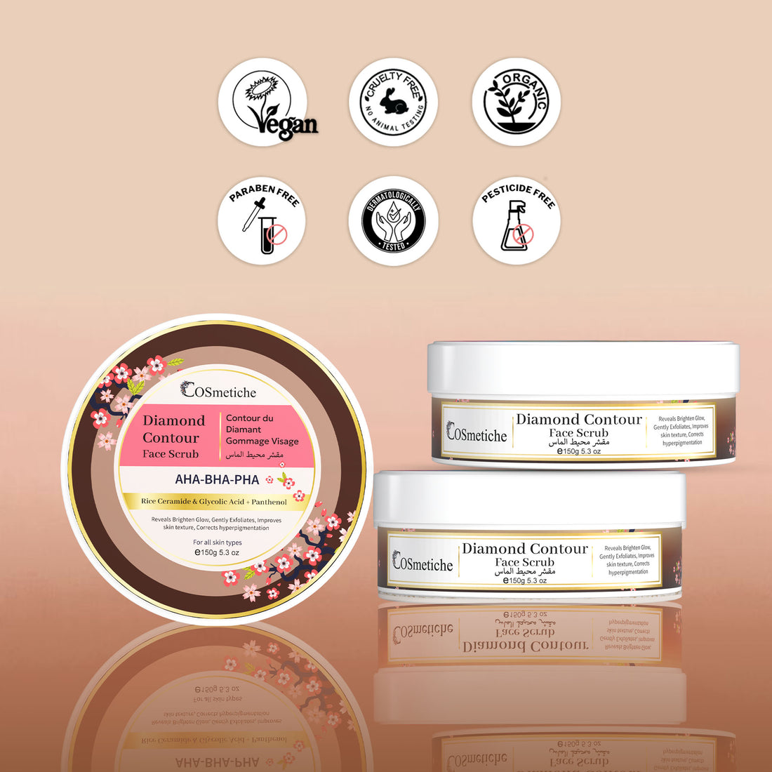 Diamond Contour Rice Scrub