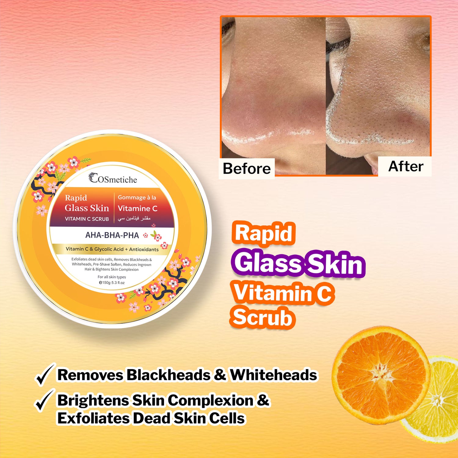 Rapid Glass Skin Vitamin C Scrub